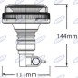 Girofaro led base flessibile h 144mm L 111mm macchina agricola semovente 12-30V