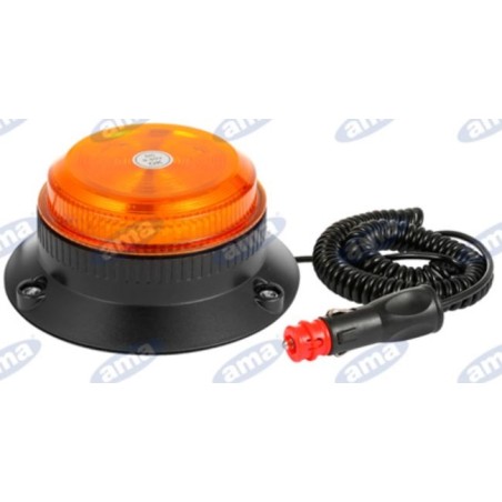 Led rotating beacon magnetic base h 70mm L 145mm self-propelled agricultural machine 12-30V | Newgardenstore.eu