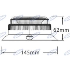 Led-Leuchte mit flachem Sockel h 62mm L 145mm Selbstfahrende Landmaschine 12-30V 30 LEDs | Newgardenstore.eu