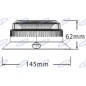 Balise Led base plate h 62mm L 145mm automoteur agricole 12-30V 30 LEDs