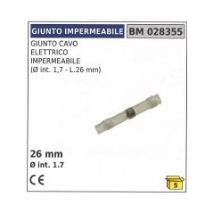 Giunto cavo elettrico impermeabile Ø interno 1,7 mm lunghezza 26 mm | Newgardenstore.eu