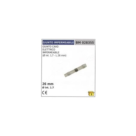 Joint câble électrique étanche Ø interne 1.7 mm longueur 26 mm | Newgardenstore.eu