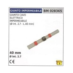 Giunto cavo elettrico impermeabile Ø interno 2,7 mm lunghezza 40 mm | Newgardenstore.eu