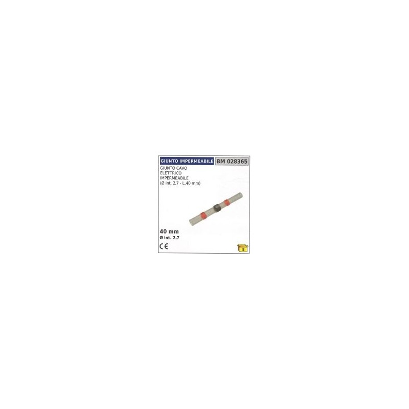 Joint câble électrique étanche Ø  interne 2.7 mm longueur 40 mm