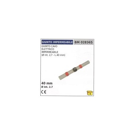 Joint câble électrique étanche Ø interne 2.7 mm longueur 40 mm | Newgardenstore.eu