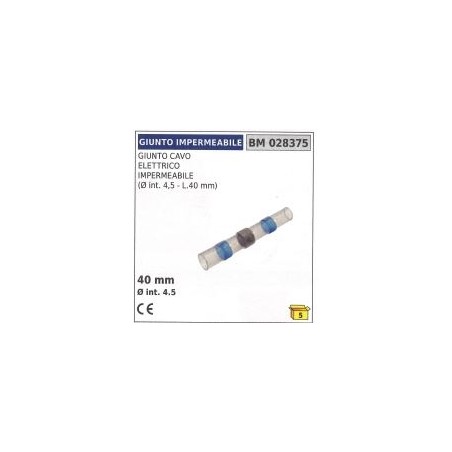 Joint câble électrique étanche Ø interne 4.5 mm longueur 40 mm | Newgardenstore.eu