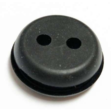 2-hole rubber grommet UNIVERSAL internal Ø 21.7 mm height 11 mm | Newgardenstore.eu