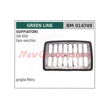 Grille de filtre à air GREEN LINE souffleur GB 650 ancien modèle 014749 | Newgardenstore.eu