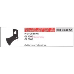 Grilletto acceleratore CINA motosega GL 4500 5200 013172