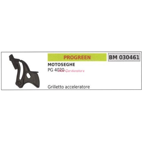 PROGREEN PG 4020 gâchette d'accélérateur de tronçonneuse 030461 | Newgardenstore.eu