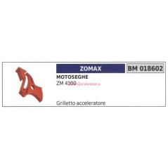 Grilletto acceleratore ZOMAX motosega ZM 4100 018602 | Newgardenstore.eu