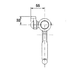 Gruppo leva di sicurezza con registro filo per tubo Ø da 22 a 28 mm lato dx o sx