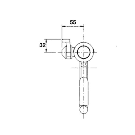 Safety lever assembly with wire adjuster for hose Ø  22 to 28 mm right or left side