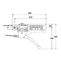 Levier de sécurité avec réglage du fil pour tuyau Ø 22 à 28 mm à droite ou à gauche | Newgardenstore.eu