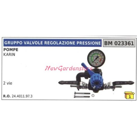 Gruppo valvola regolazione pressione UNIVERSALE pompa BERTOLINI KARIN 023361 | Newgardenstore.eu