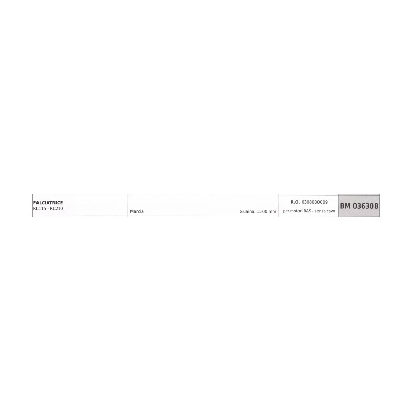 REQUES ET LECOEUR RL115 RL210 mower mower cable 1500mm sheath