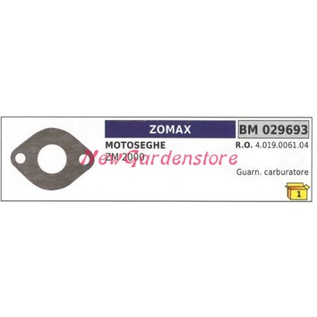 Gasket carburettor ZOMAX brushcutter ZM 2000 029693 | Newgardenstore.eu