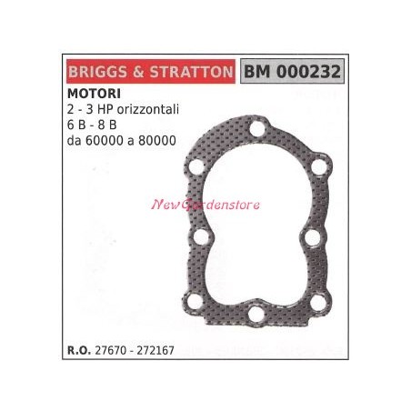 Cylinder head gasket B&S lawn tractor lawn mower model 2 3 HP 000232 | Newgardenstore.eu