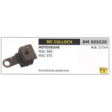 Antivibrante posteriore MC CULLOCH motosega MAC 960 970 009330 | Newgardenstore.eu