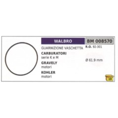 WALBRO Dichtung der Vergaserschale der Serien K und M GRAVELY - KOHLER Motor | Newgardenstore.eu