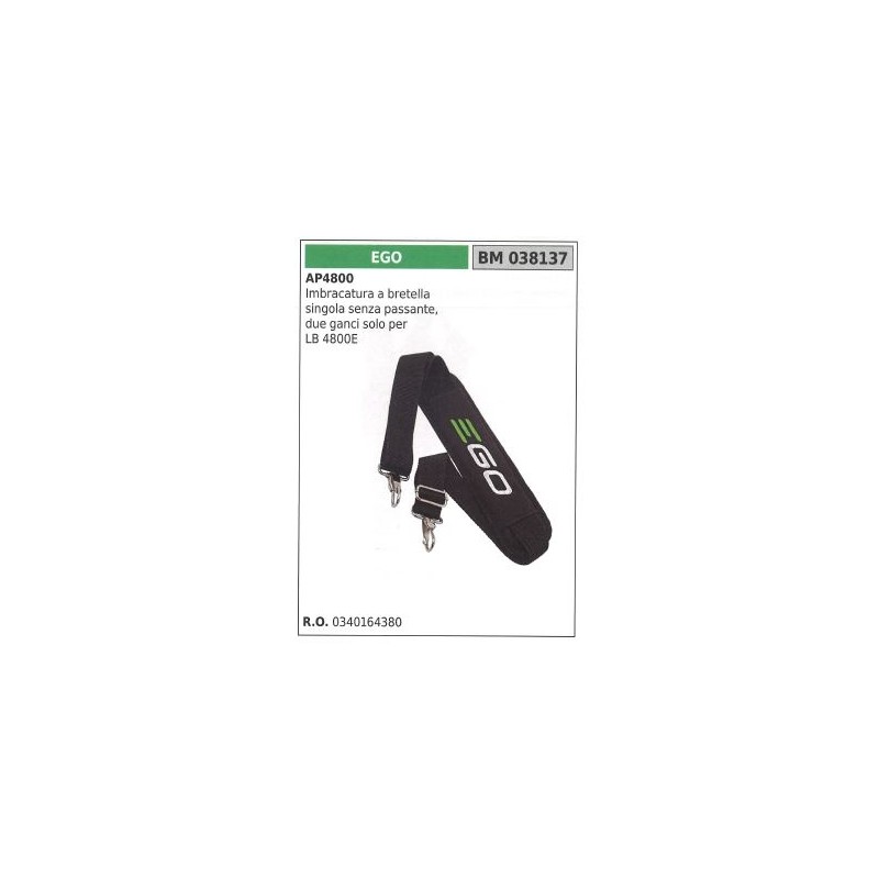 EGO Single Harness without loop a hook for LB 4800E