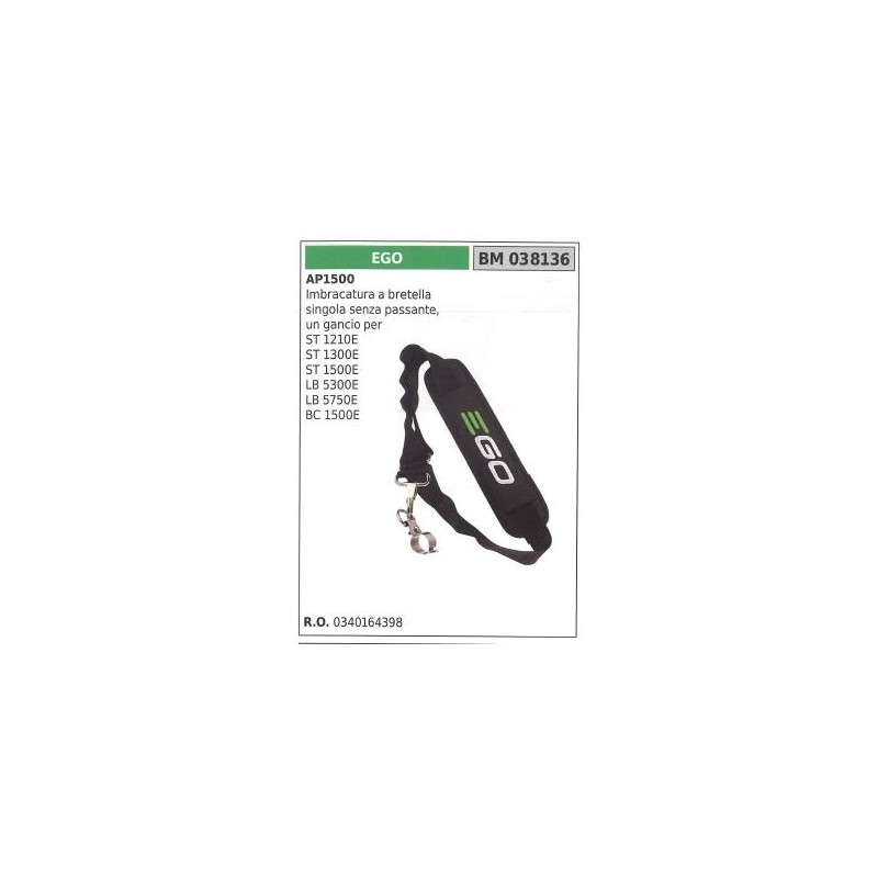 EGO single harness without loop a hook for ST 1210E ST1300E