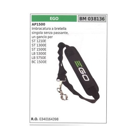 EGO arnés simple sin lazo un gancho para ST 1210E ST1300E | Newgardenstore.eu