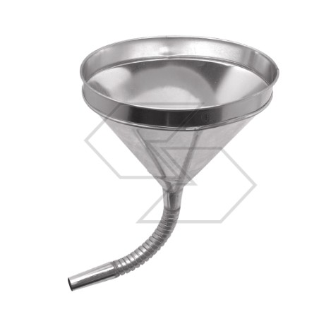 Stainless steel flexible stem funnel Ø 24 mm with brass filter R350269 | Newgardenstore.eu