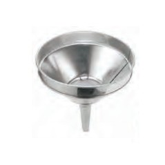 Stainless steel rigid stem funnel Ø 24 mm with brass filter R350268 | Newgardenstore.eu