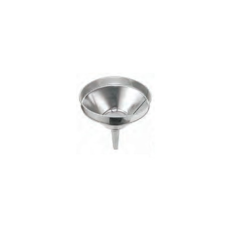 Stainless steel rigid stem funnel Ø 24 mm with brass filter R350268 | Newgardenstore.eu