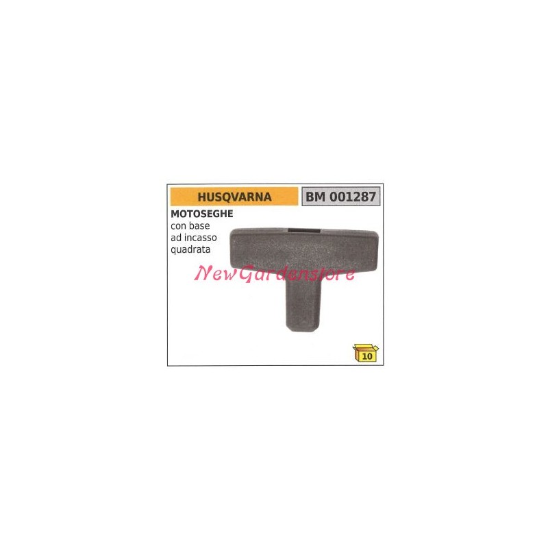 HUSQVARNA starter handle with square recessed base 001287