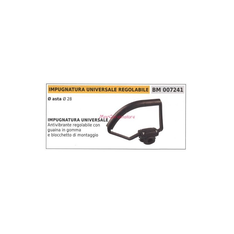 Impugnatura singola decespugliatore asta 28 mm antivibrante regolabile con blocchetto