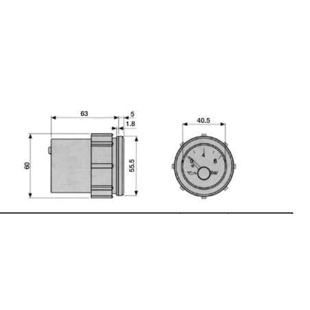 Electric fuel level gauge 12 VOLT NEWGARDENSTORE