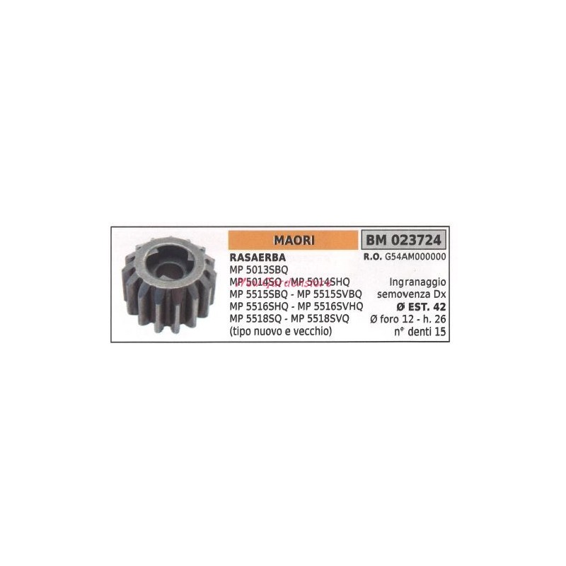 Self-propelled gearbox RIGHT MAORI lawnmower mower MP 5013SBQ 023724