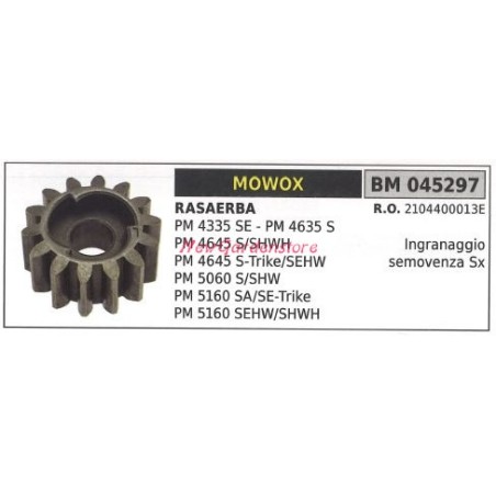 Selbstfahrendes Antriebsgetriebe links MOWOX Rasenmäher PM4335SE 045297