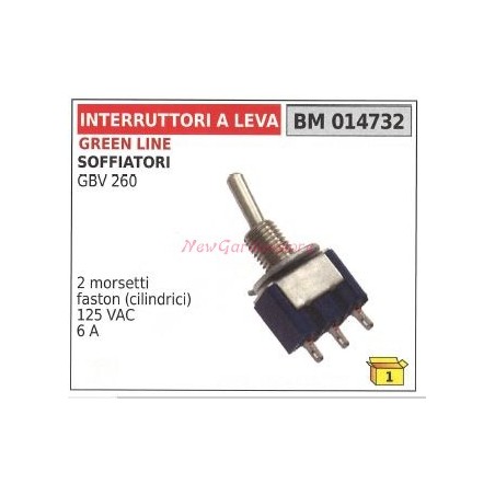 Lever switch GREEN LINE GBV 260 blower motor 2 terminals 014732 | Newgardenstore.eu