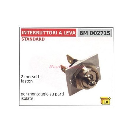 Interrupteur à levier STANDARD 2 bornes faston 002715 | Newgardenstore.eu