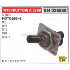 STIHL interrupteur à levier pour tronçonneuse 08 036 041 070 J15/17 026860 | Newgardenstore.eu