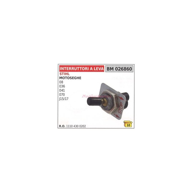 Interruptor de palanca motosierra STIHL 08 036 041 070 J15/17 026860