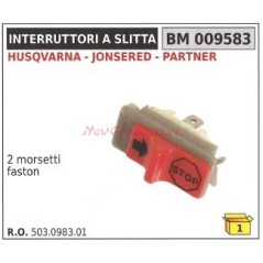 HUSQVARNA interrupteur à glissière 2 bornes faston 009583