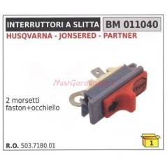 HUSQVARNA Schiebeschalter 2 Flachstecker + Öse 011040 | Newgardenstore.eu