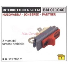 Interruptor deslizante HUSQVARNA 2 terminales faston + ojal 011040