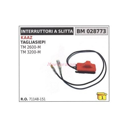 KAAZ interrupteur à glissière TM 2600M 3200M 028773 | Newgardenstore.eu