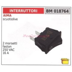 AIMA rocker switch 2 faston terminals 250VAC 16 A 018764 | Newgardenstore.eu