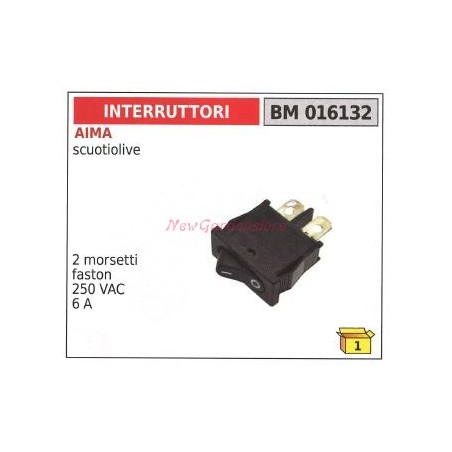 Interruptor quitanieves AIMA 2 bornes faston 250VAC 6A 016132 | Newgardenstore.eu