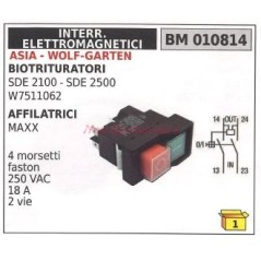 ASIA biotrituradora interruptor 4 terminales faston 250VAC 010814 | Newgardenstore.eu