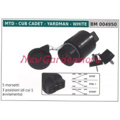MTD starter switch 5 terminals 3 positions 004950