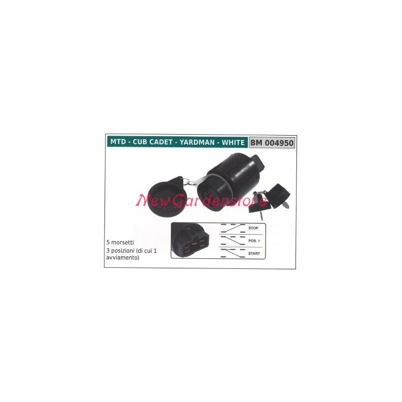 Interruptor de arranque MTD 5 terminales 3 posiciones 004950