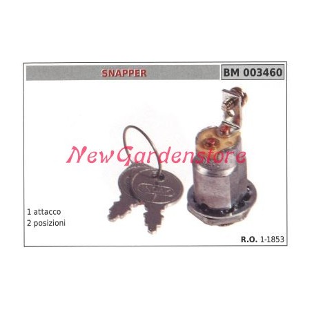 Snapper Anlasserschalter 1 Klemme 2 Stellungen 003460 1-1853 | Newgardenstore.eu