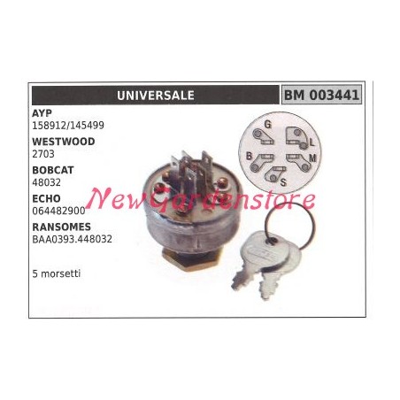 Anlasserschalter UNIVERSAL Rasentraktor-Motor 003441 | Newgardenstore.eu